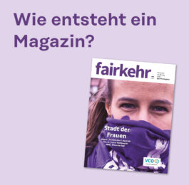 Ausgabe 1/2021 des fairkehr-Magazins. Titel: Stadt der Frauen. Die Abbildung zeigt das Cover.